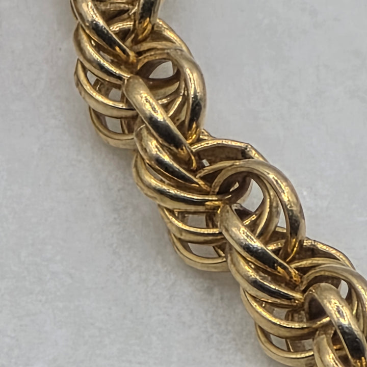 14K Gold Unisex Nautical Sailboat & Rope Chain Necklace
