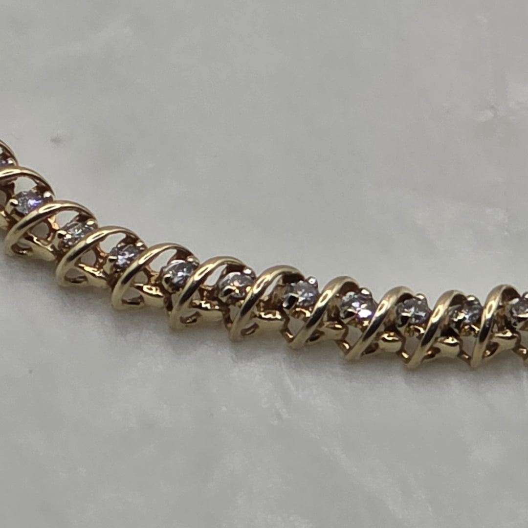 14K Gold & 50 Diamond "S" Link Tennis Bracelet