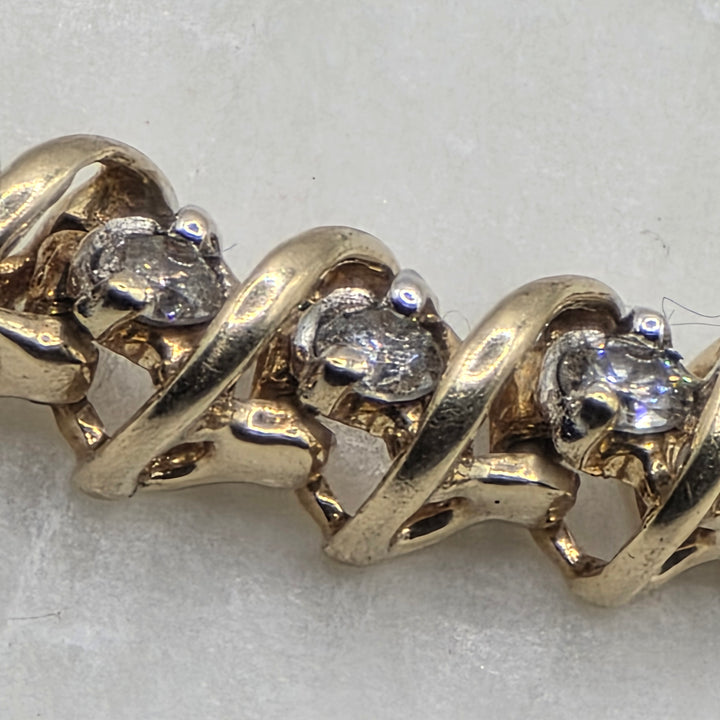 14K Gold & 50 Diamond "S" Link Tennis Bracelet