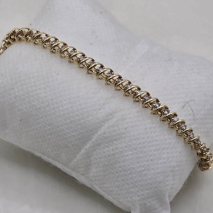 14K Gold & 50 Diamond "S" Link Tennis Bracelet