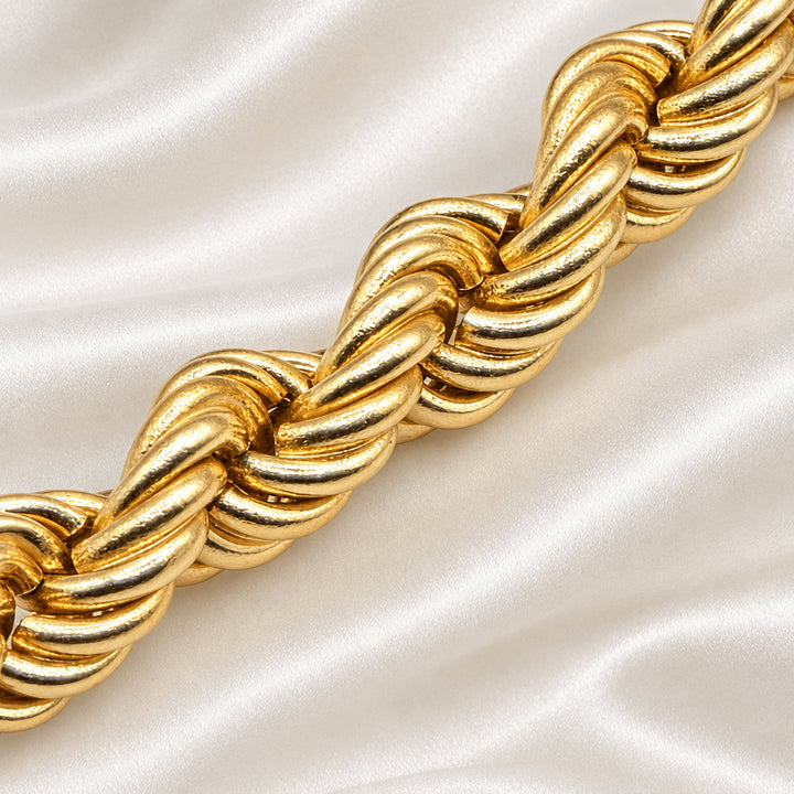 14K Gold Traditional Rope Everyday Bracelet