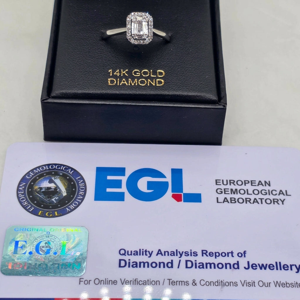 14K Gold & Diamond Elegant Engagement Ring