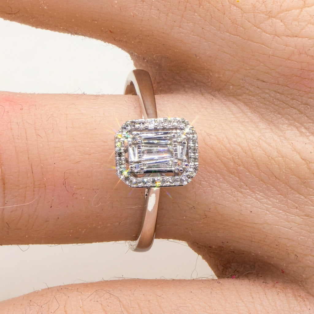 14K Gold & Diamond Elegant Engagement Ring