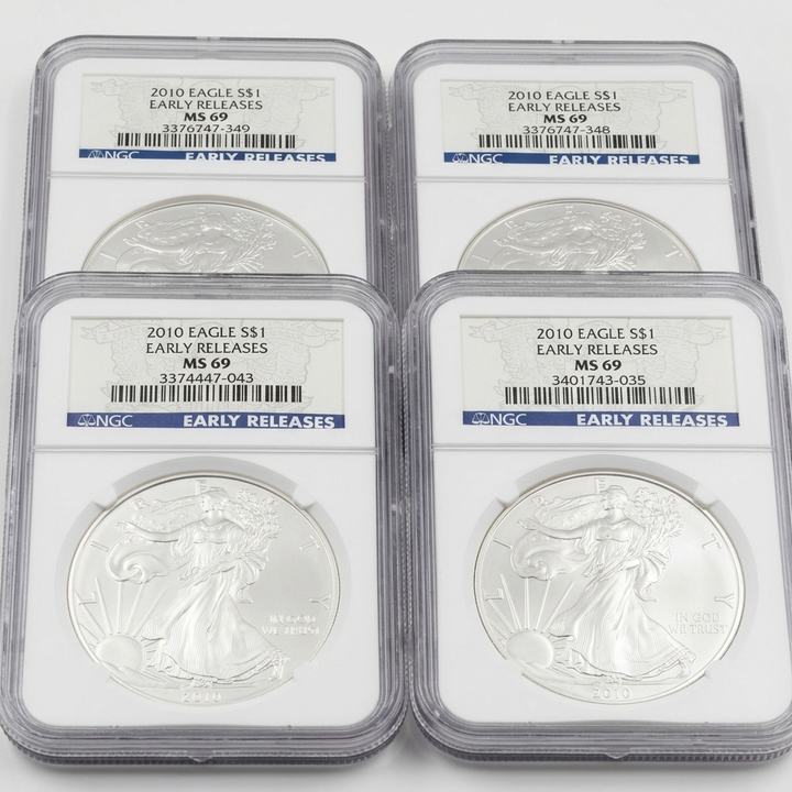 4 - Graded MS69 Early Release American Silver Eagle