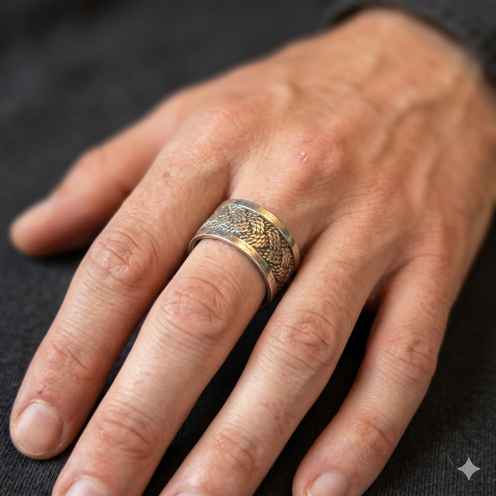 Sterling Silver Braided Twisted Rope Statement Ring