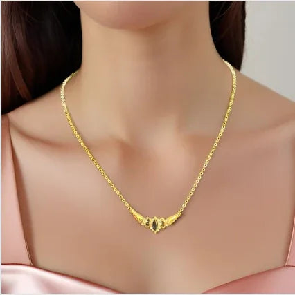 Gold, Sapphire & Diamond Bar Necklace - Estate Jewelry Priced Right