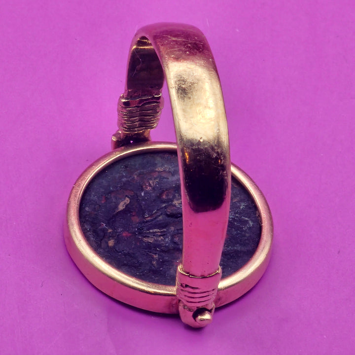 estate jewelry antique coin gold swing ring2