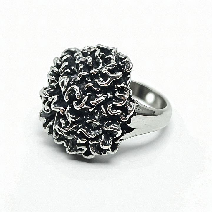 Huge Sterling Silver Mum Statement Ring - Estate Jewelry Priced Right