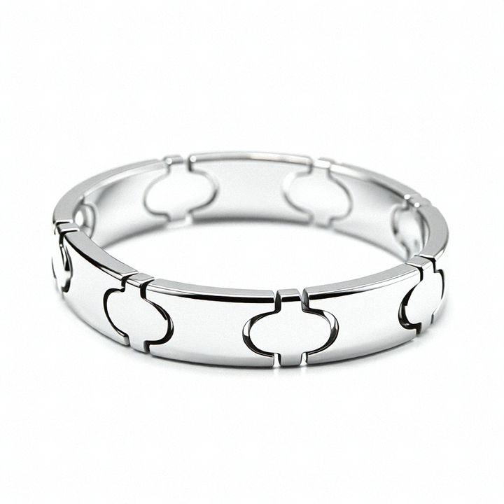 Bold Taxco Sterling Silver Snake Scale Bracelet