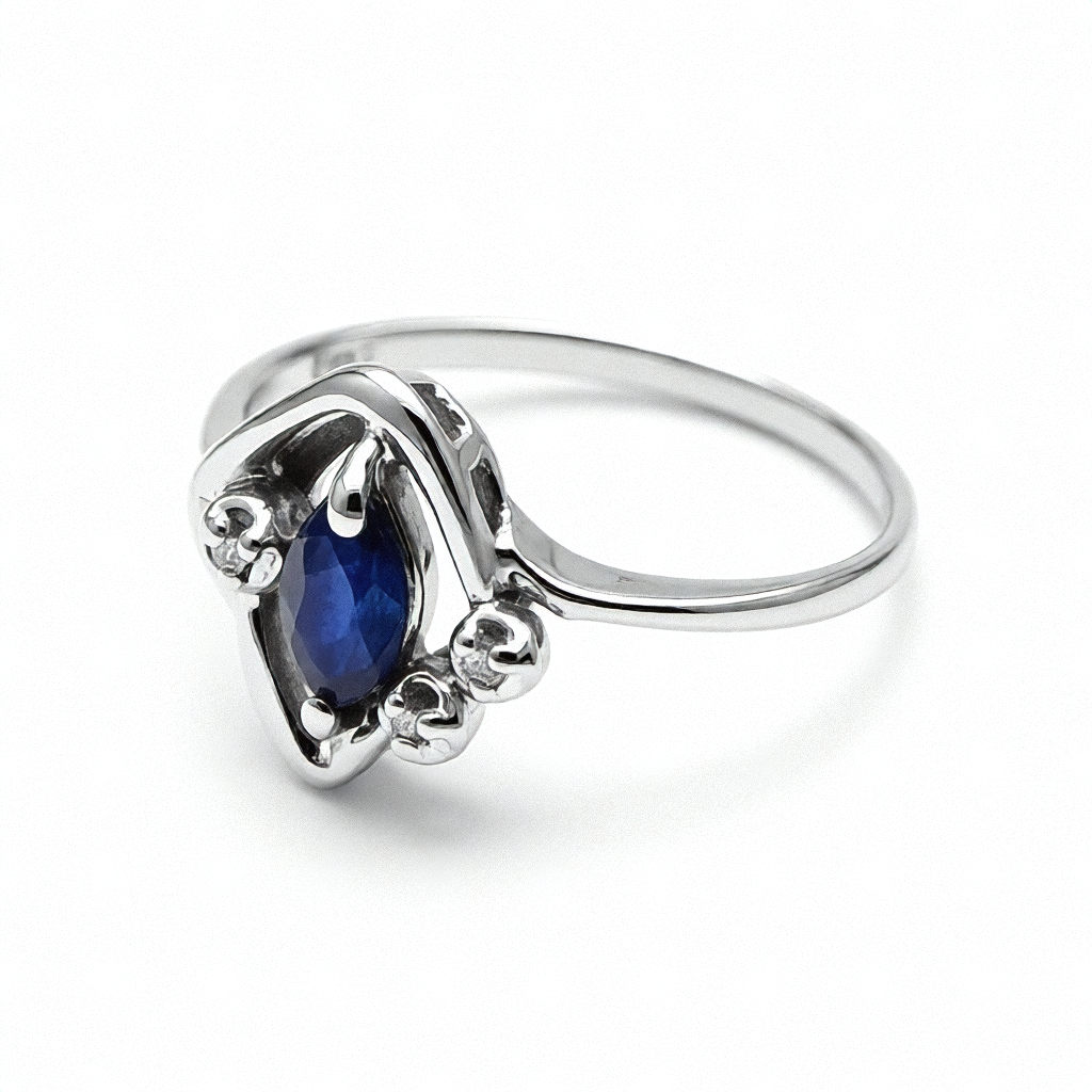 14k Gold, Lustrine & Diamond Elegant Ring