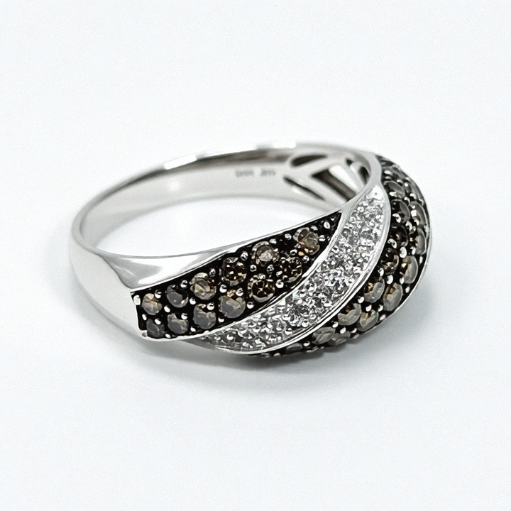 14K Gold & Diamond Cascading Cluster Ring