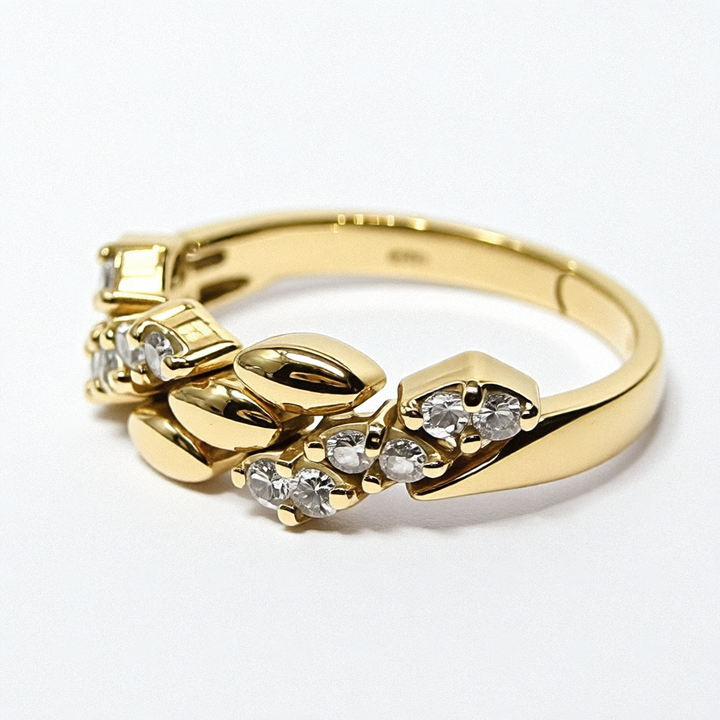 Gold & Diamond Flex Band Ring - Estate Jewelry Priced Right