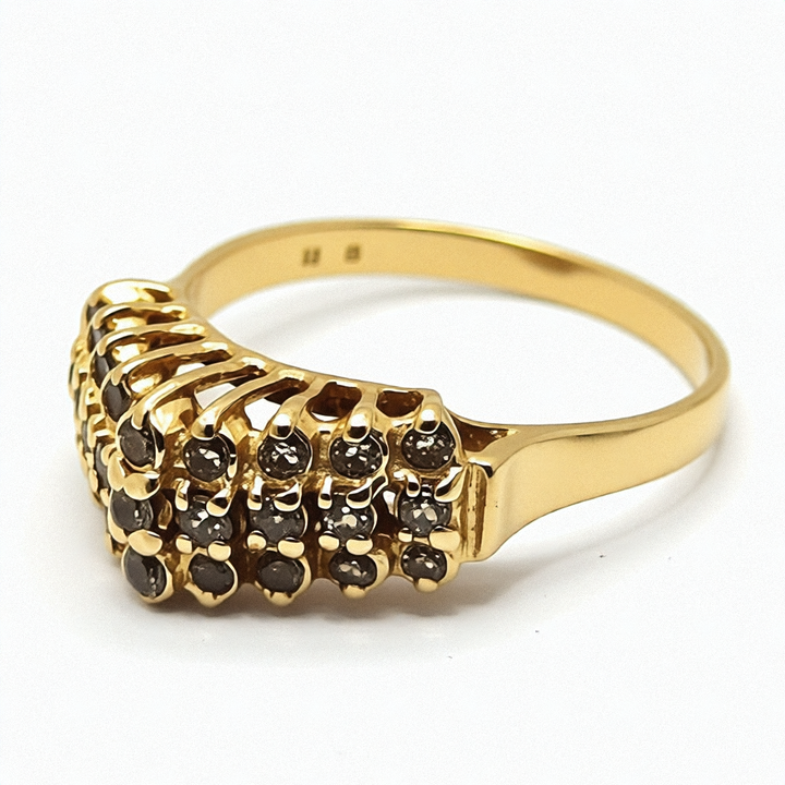 14K Gold & Diamond Queen Tiara Ring