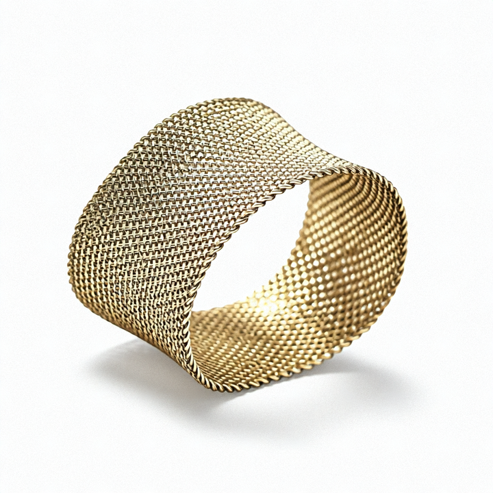 Sterling Silver Wide Ribbon Strap Bracelet
