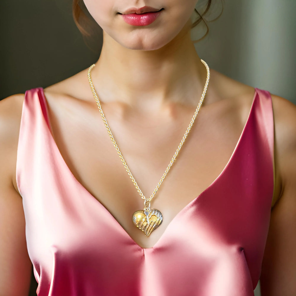 Gold 'Key To My Heart' Rope Necklace - Estate Jewelry Priced Right