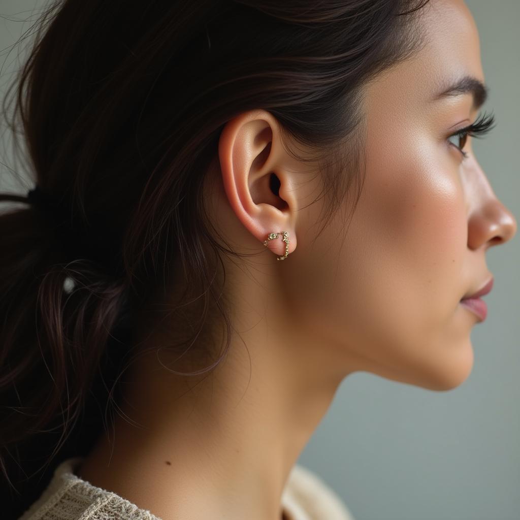 14K Gold, Mabe Pear Stud Earrings