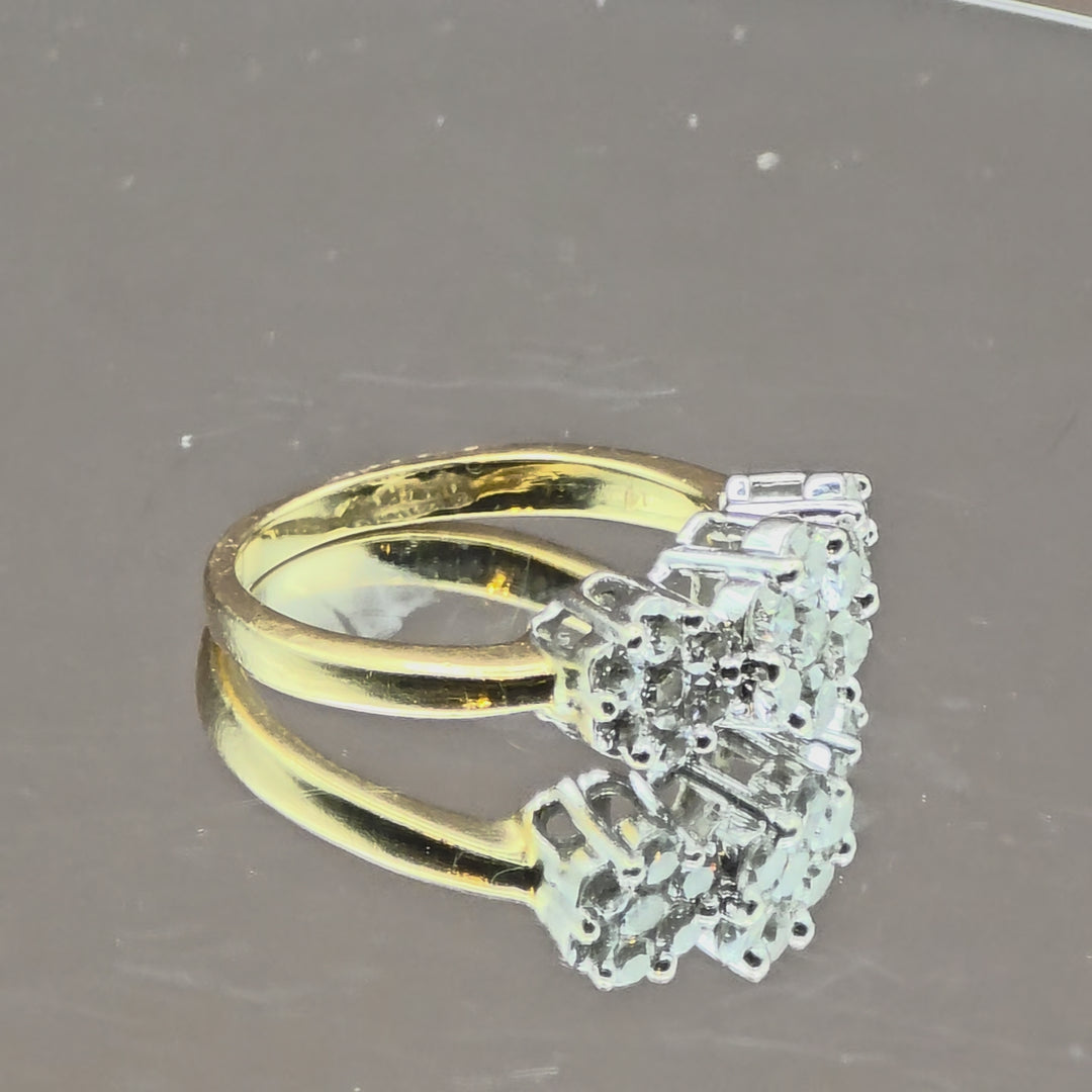 Dazzling Triple Cluster Diamond Ring