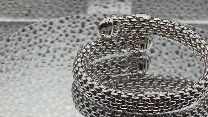 Very Rare FOPE Gold & Round Diamond Panorama Bracelet