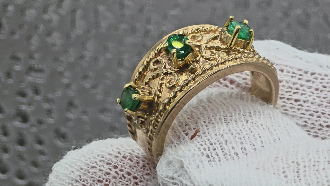 Gold & Emerald Statement Ring