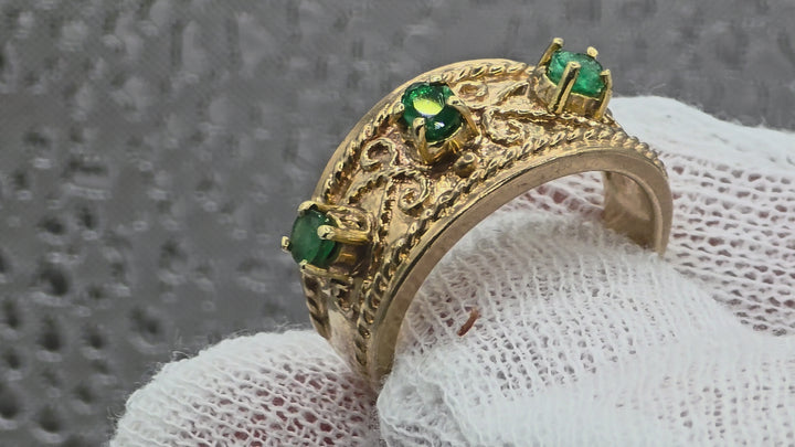 Gold & Emerald Statement Ring