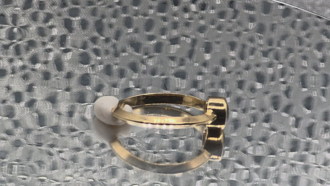 14K Gold & Solitaire Topaz Ring