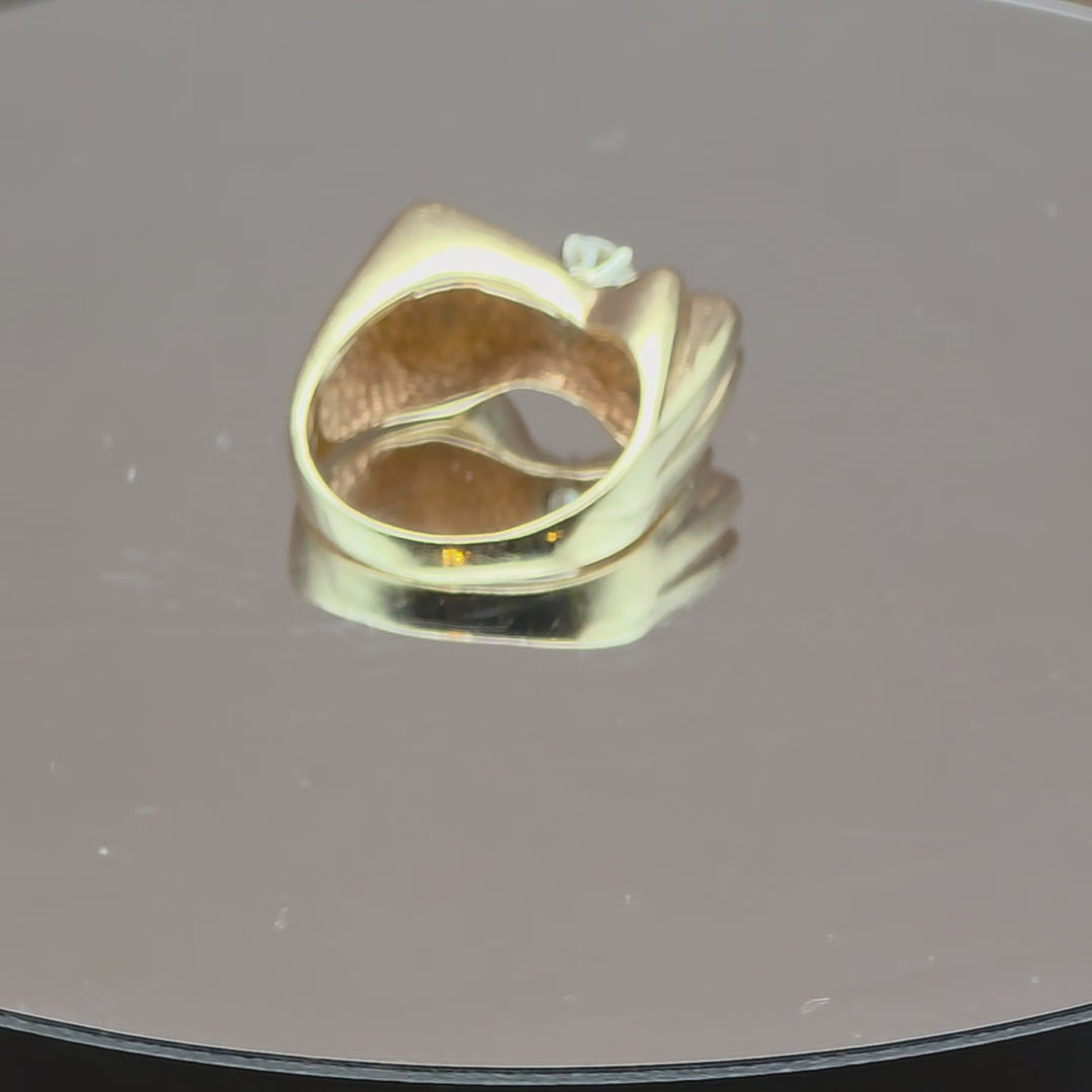 Gold & Diamond Whimsical Bow Statement Ring
