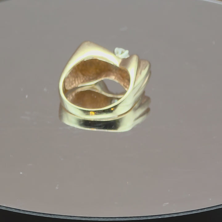 Gold & Diamond Whimsical Bow Statement Ring