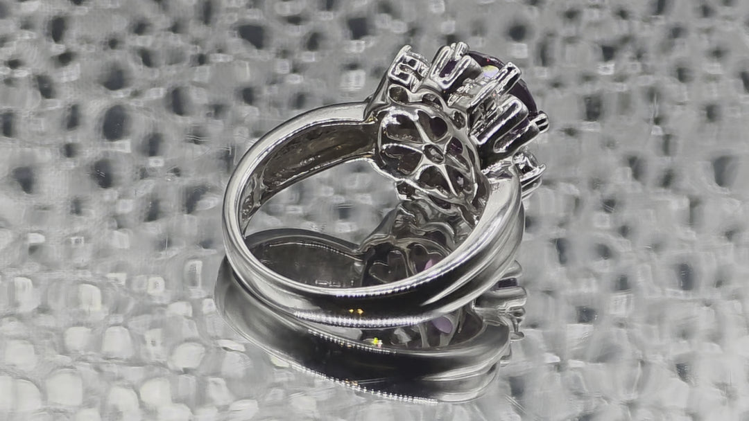 Gold, tourmaline & Crystal Statement Ring