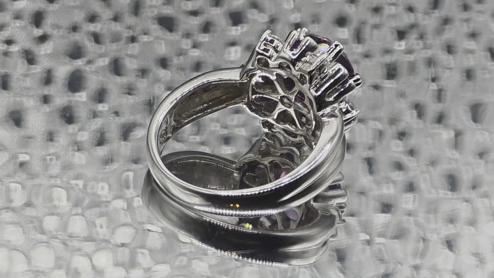 Gold, tourmaline & Crystal Statement Ring