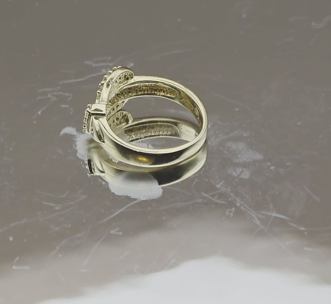 Incredibly Unique Gold & Diamond Fashion Belt Ring
