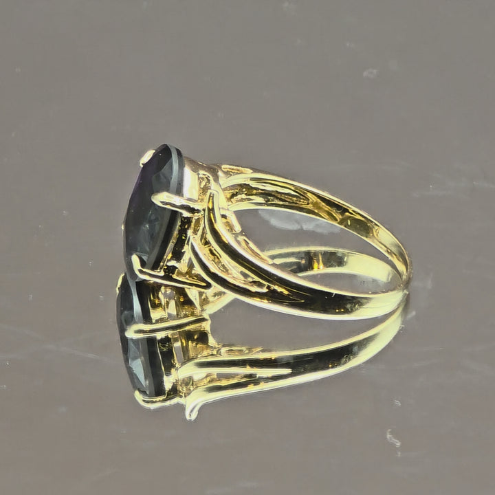 Rare and Spectacular Ammolite Cocktail Ring
