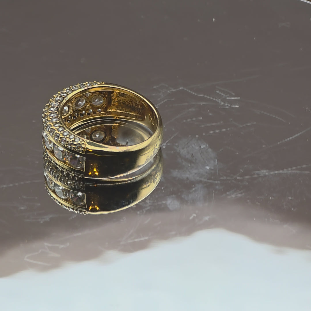 14K Gold Pave Diamond Ring