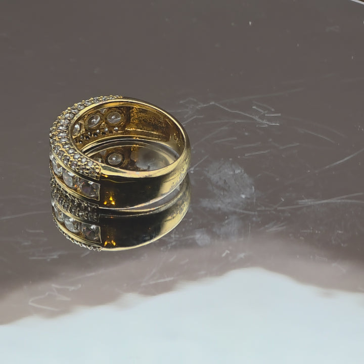 14K Gold Pave Diamond Ring