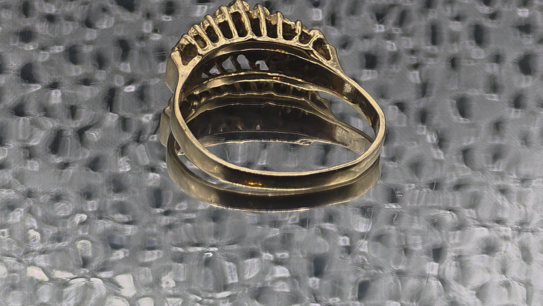 Gold & Diamond Queen Tiara Ring