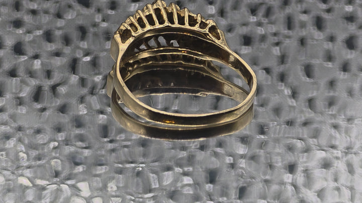 Gold & Diamond Queen Tiara Ring