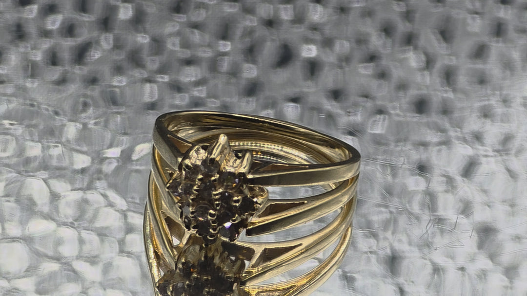 Gold, Diamond & Sapphire Flip Ring