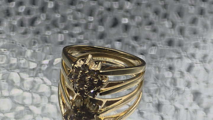 Gold, Diamond & Sapphire Flip Ring