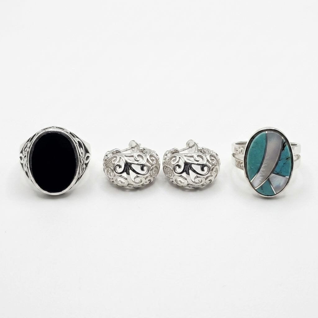 Sterling Silver Grab Bag - 3 Pieces - Estate Jewelry Priced Right