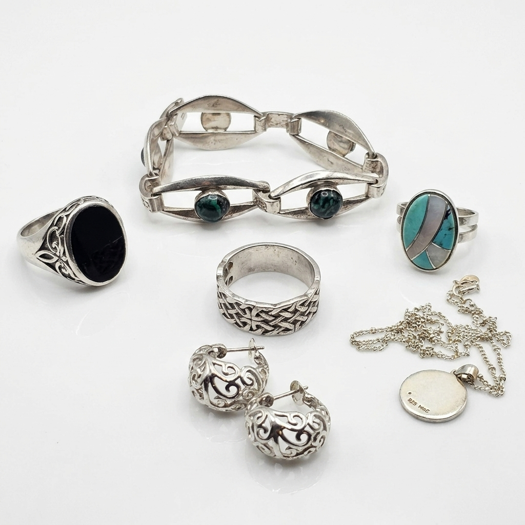 Sterling Silver Grab Bag - 6 Pieces - Estate Jewelry Priced Right