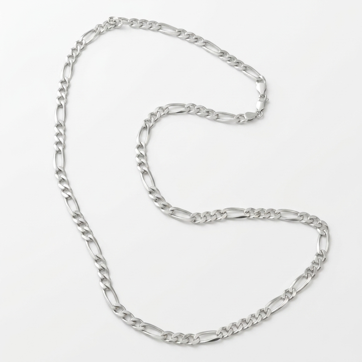 Sterling Silver Traditional Figaro Link Necklace