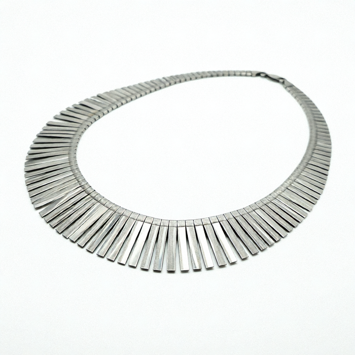 Classic Sterling Silver Cleopatra Choker Necklace - Estate Jewelry Priced Right